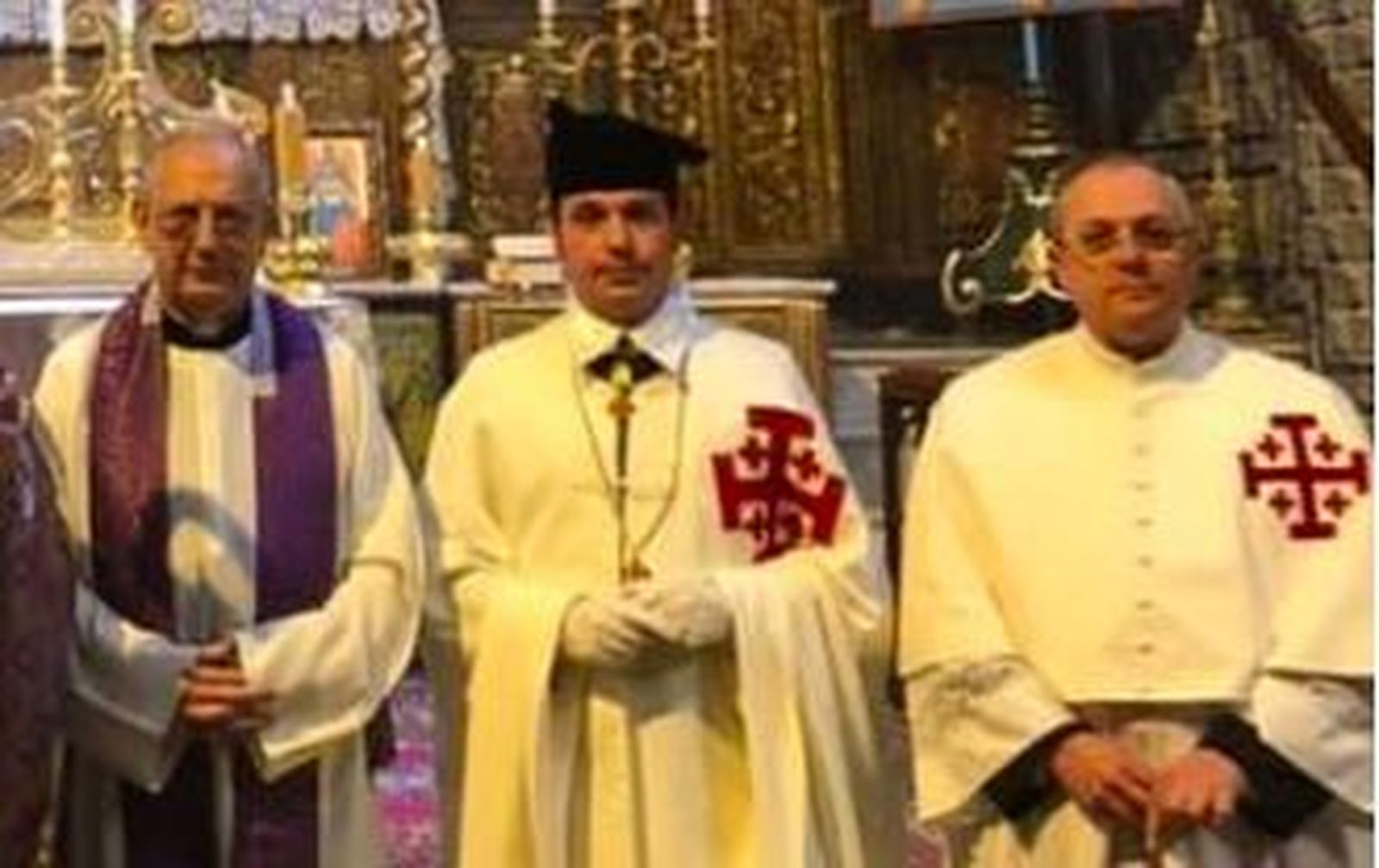 Manuel Cociña y Abella, como miembro de la Orden del Santo Sepulcro