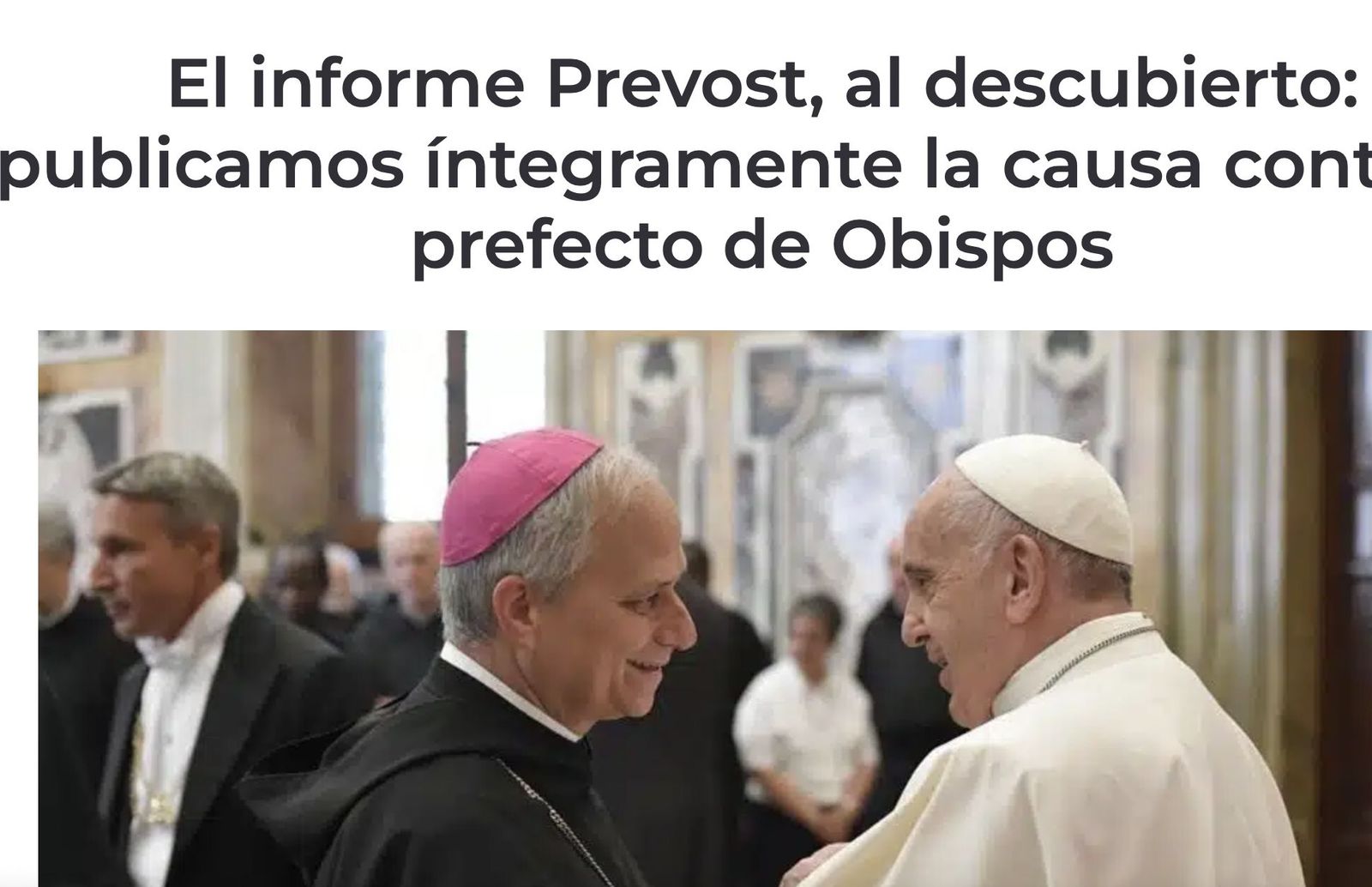 Infovaticana, contra el cardenal Prevost