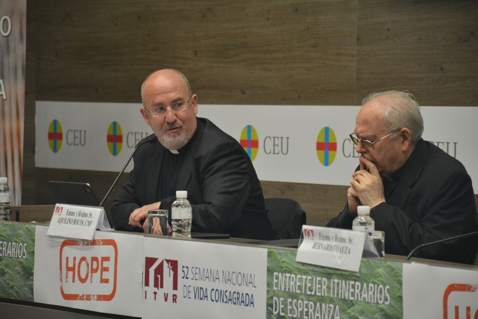 Antonio Bellella y el cardenal Bocos