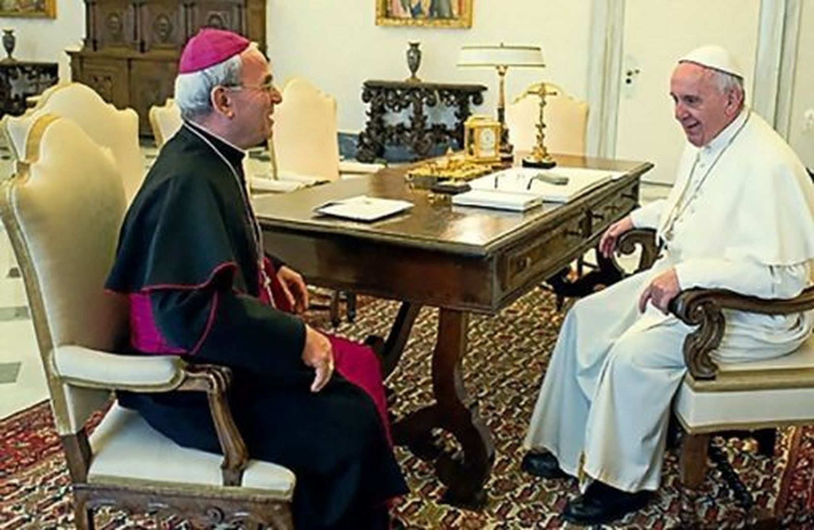 Renzo Fratini reunido con el Papa