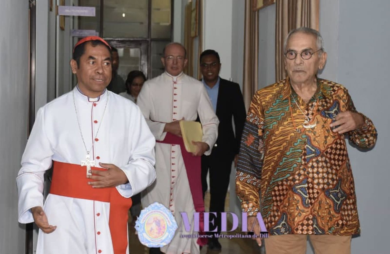 El cardenal do Carmo y el presidente Ramos-Horta