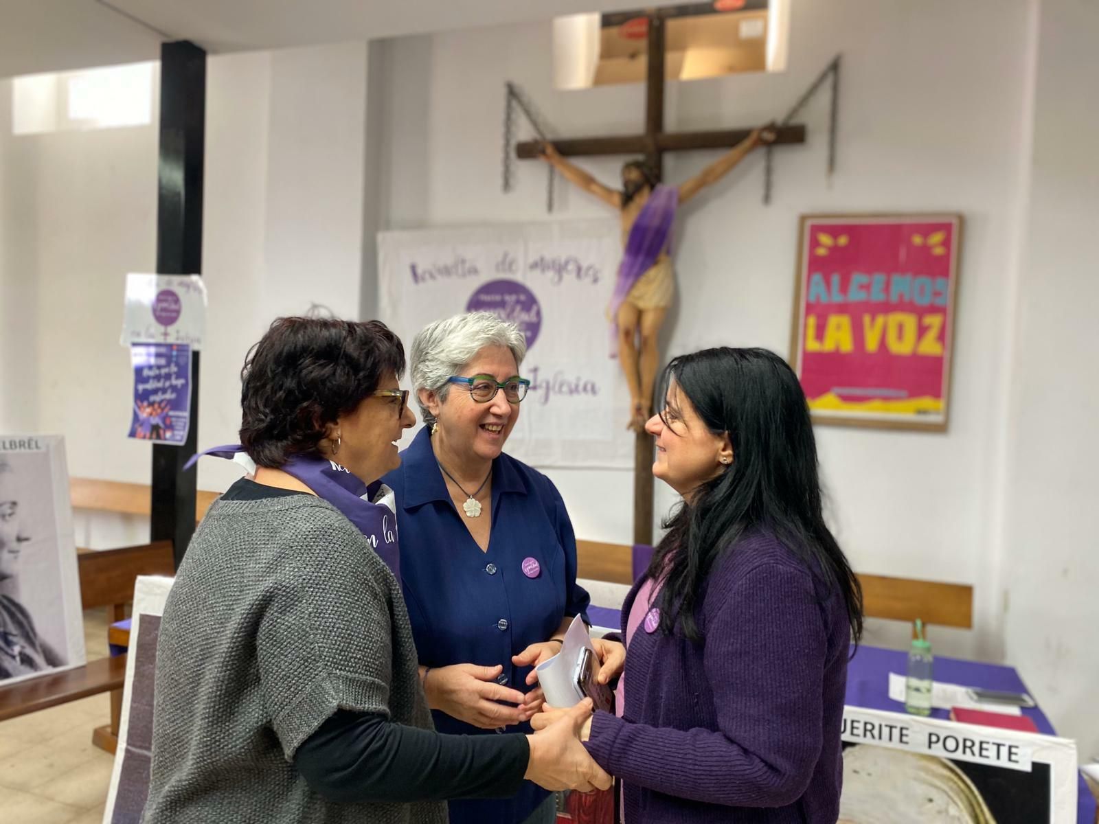 Pepa Torres, MariFe y Cristina, en San Carlos Borromeo