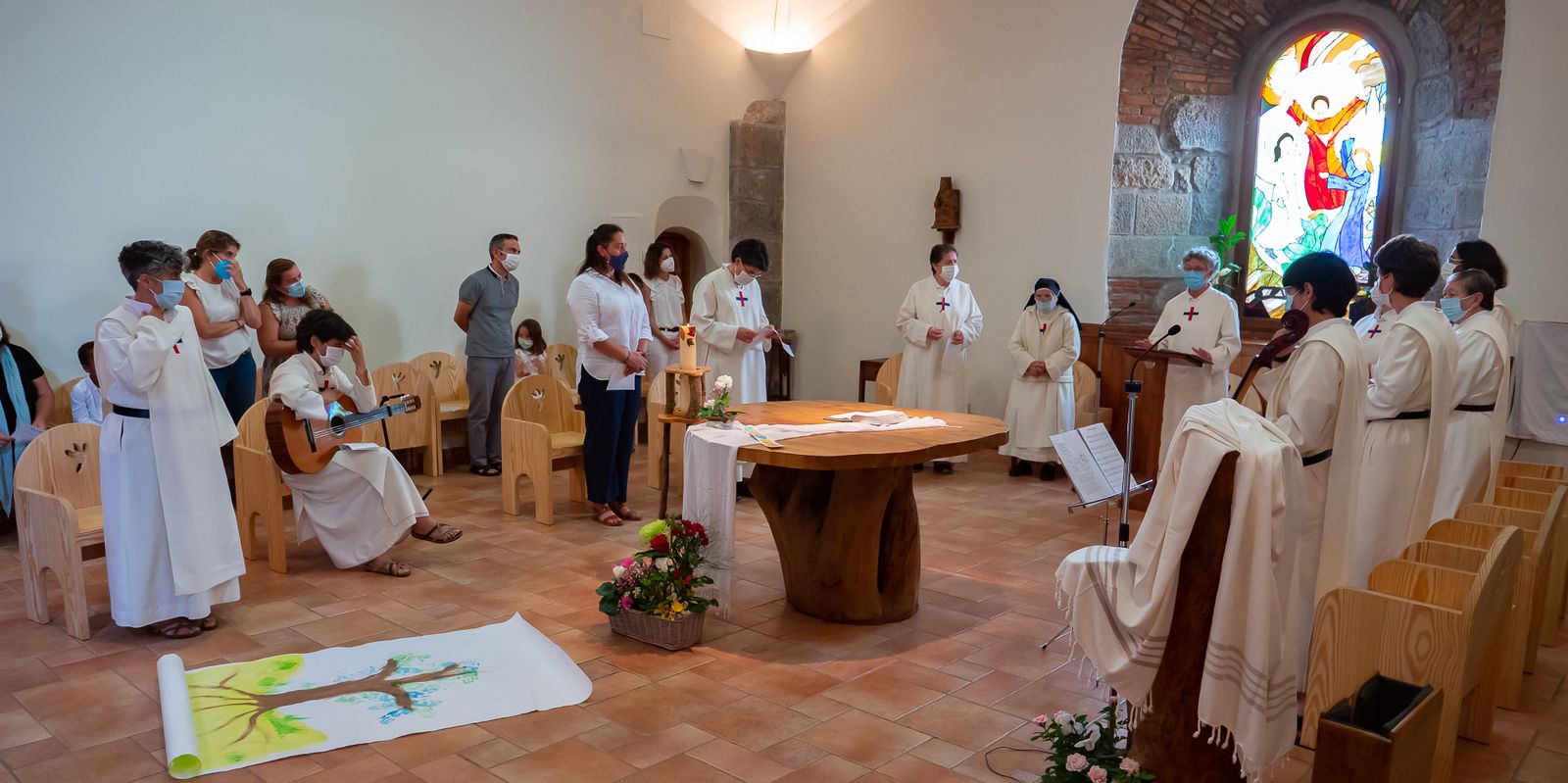 Votos de una novicia en el monasterio de las trinitarias de Suesa