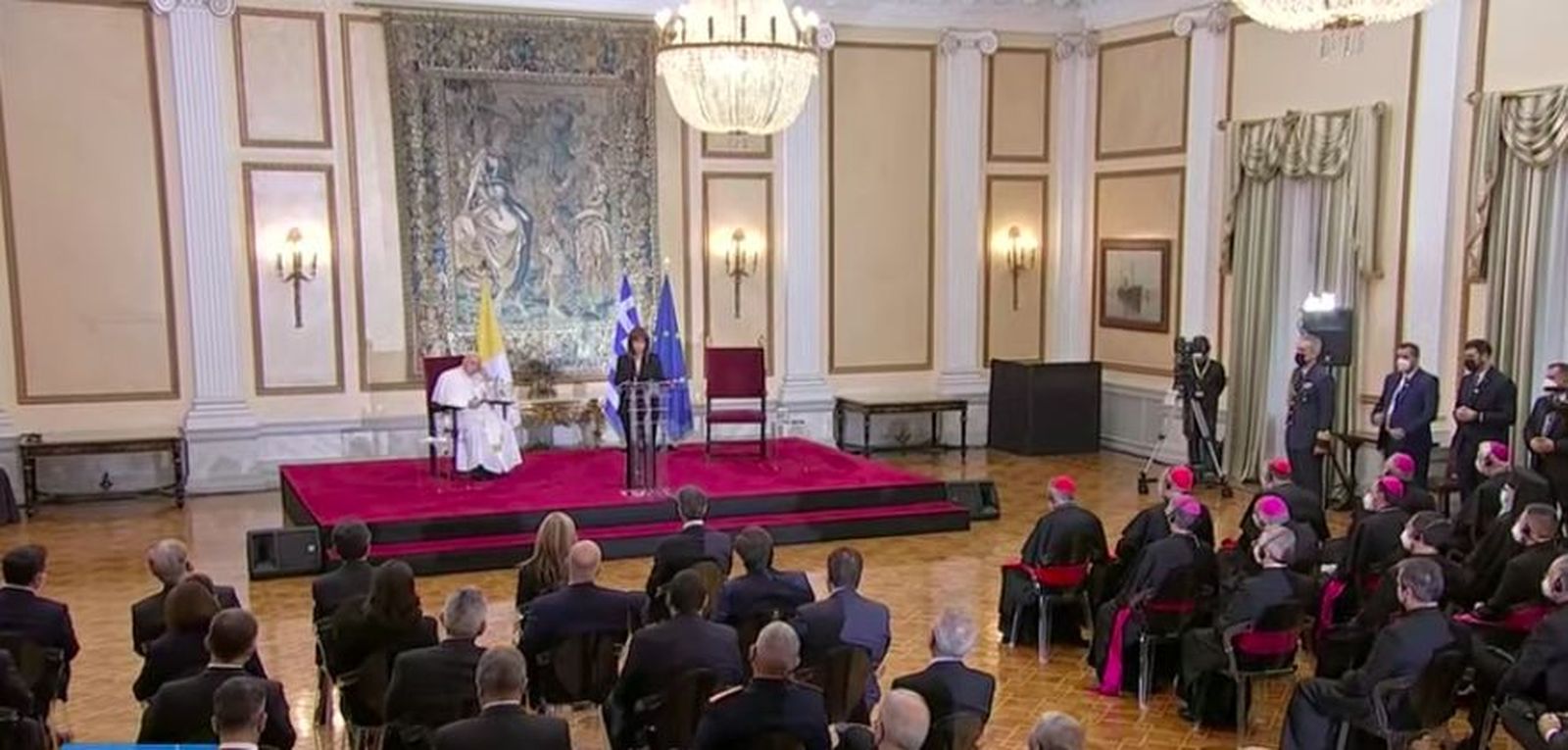 Acogida al Papa en Atenas