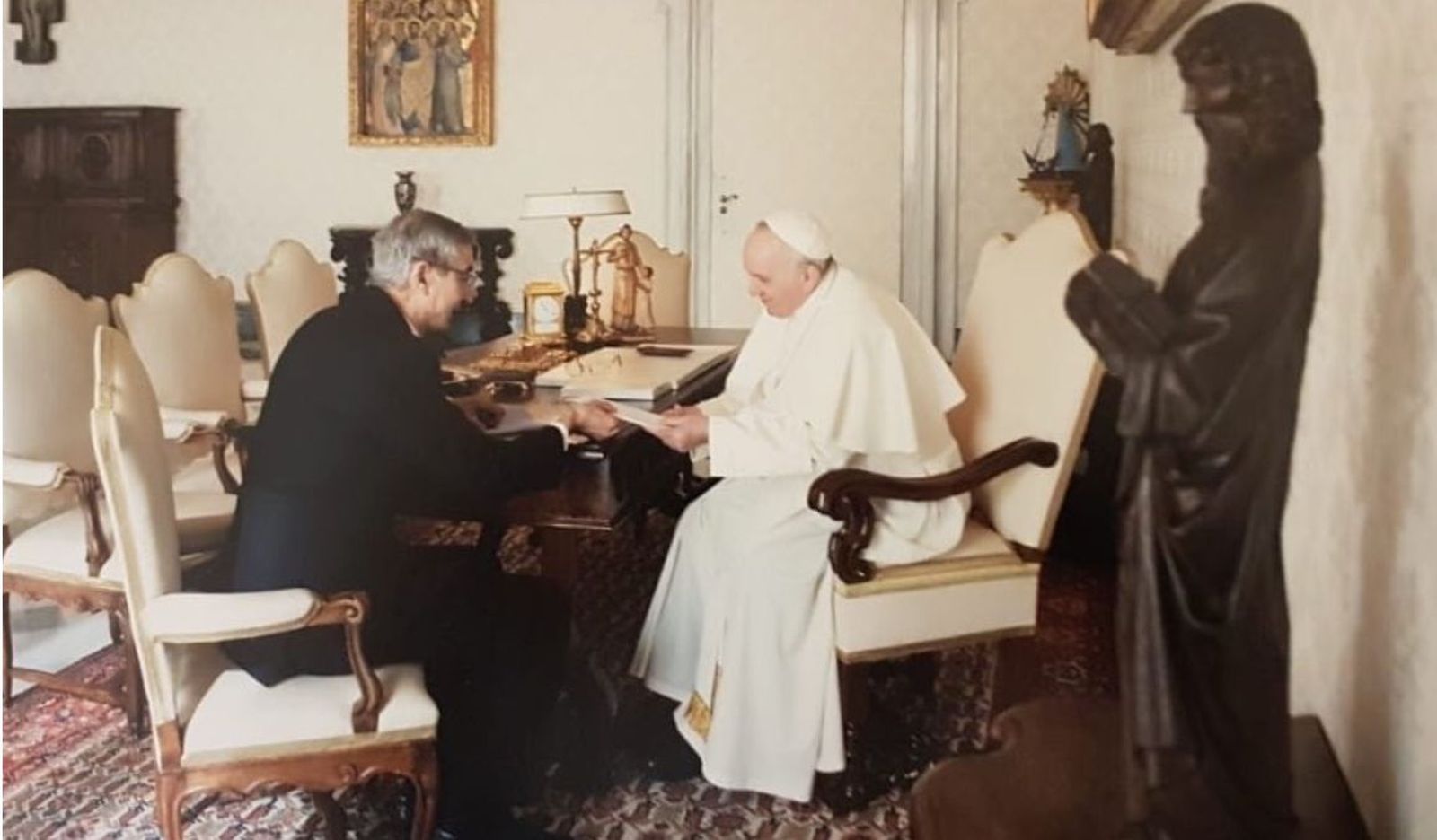El Papa y Nelson Castro