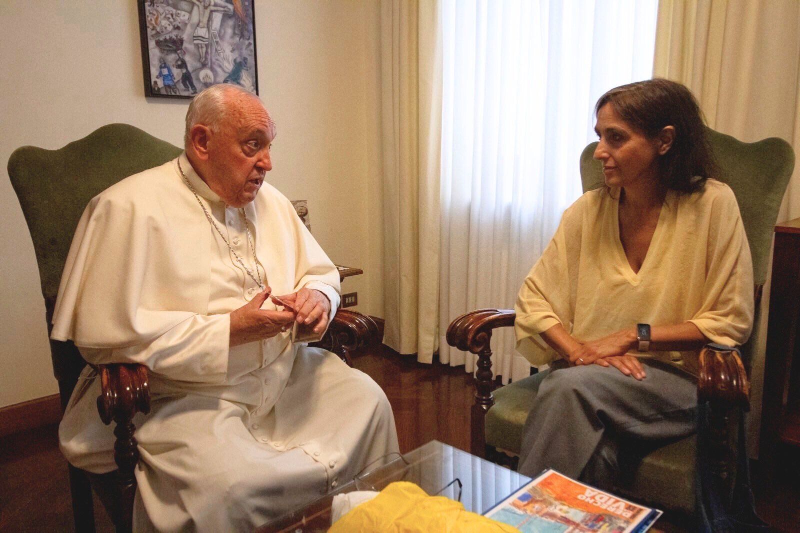 Francisco, con Helena Maleno