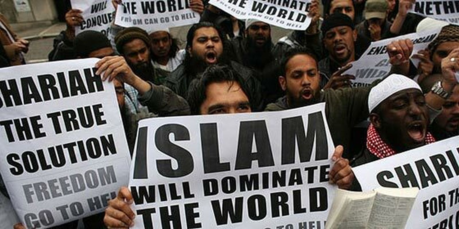 Manifestación de radicales islámicos