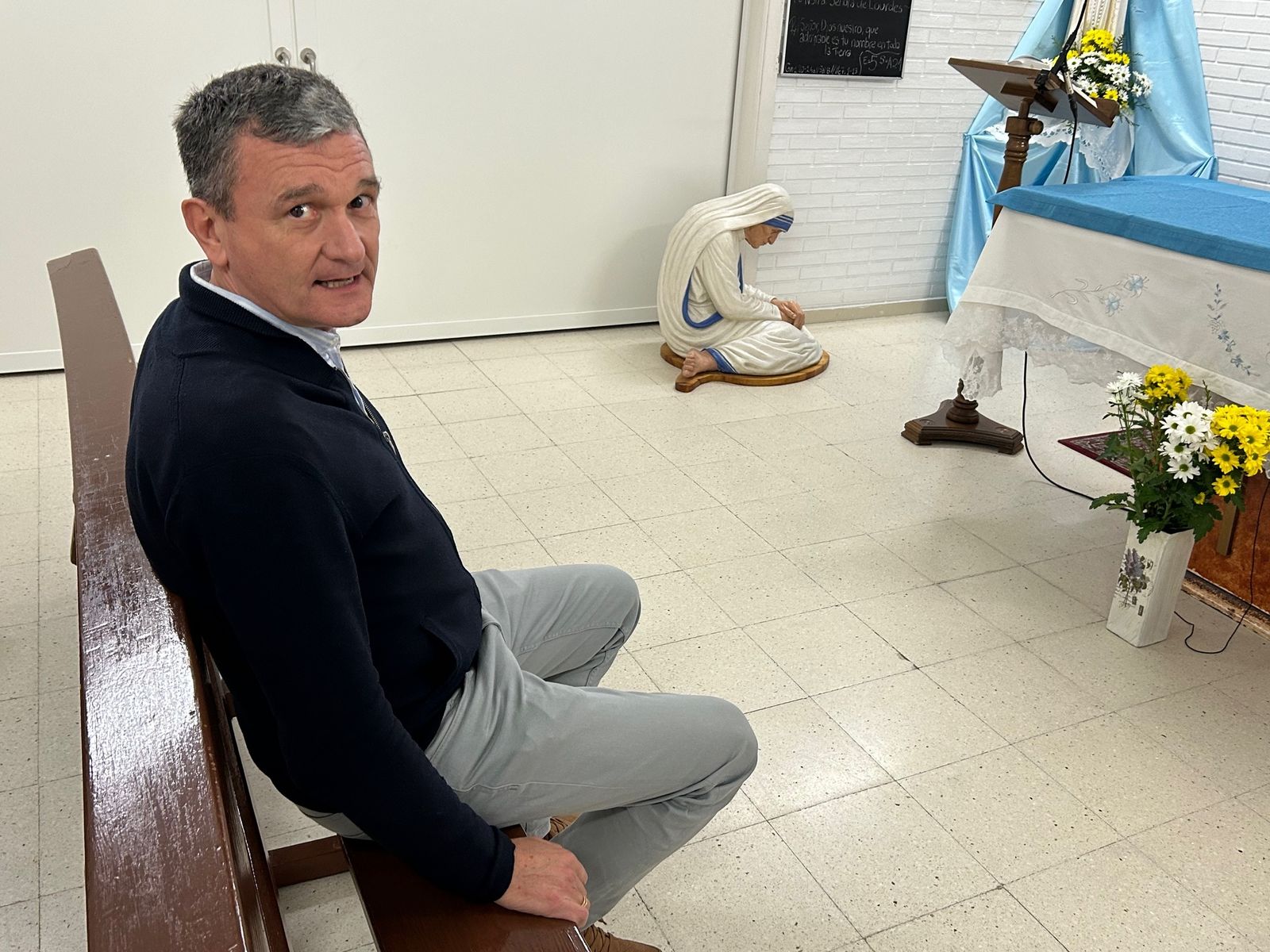 Francisco José García-Roca, en la capilla de las Misioneras de la Madre Teresa