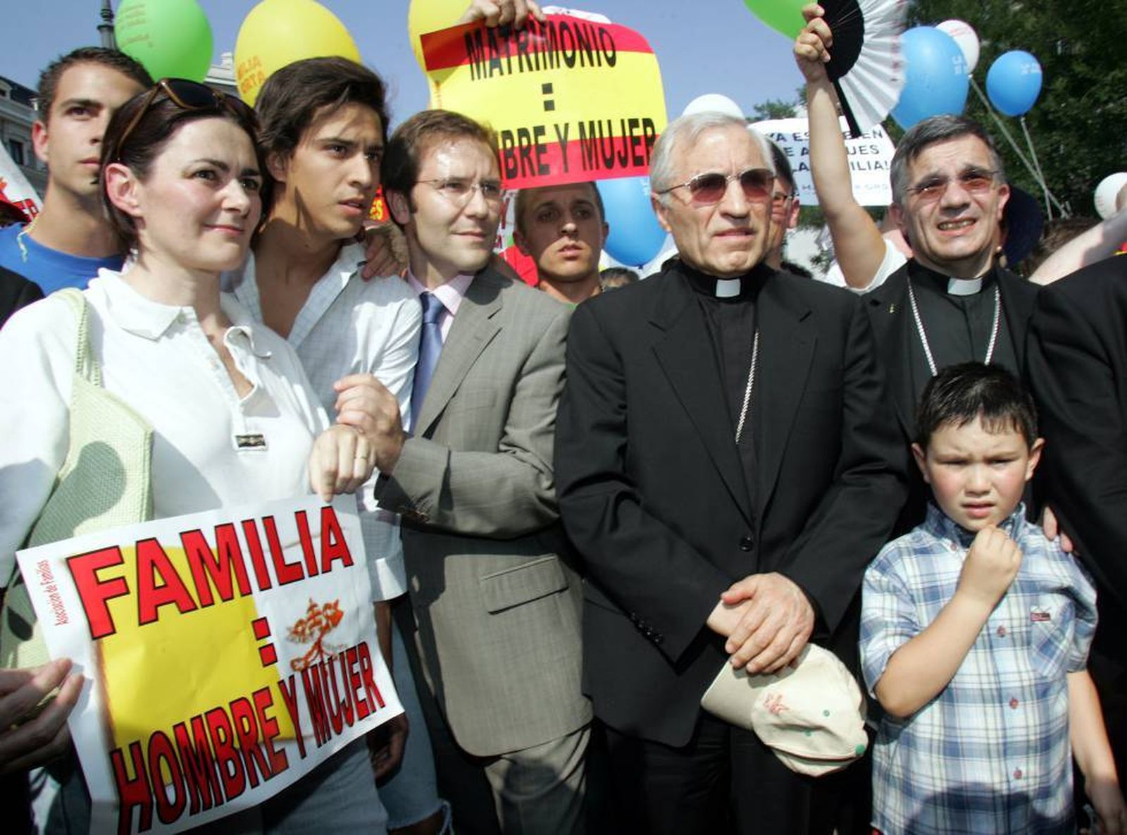 Rouco Varela, en la manifestación contra el matrimonio igualitario en Madrid