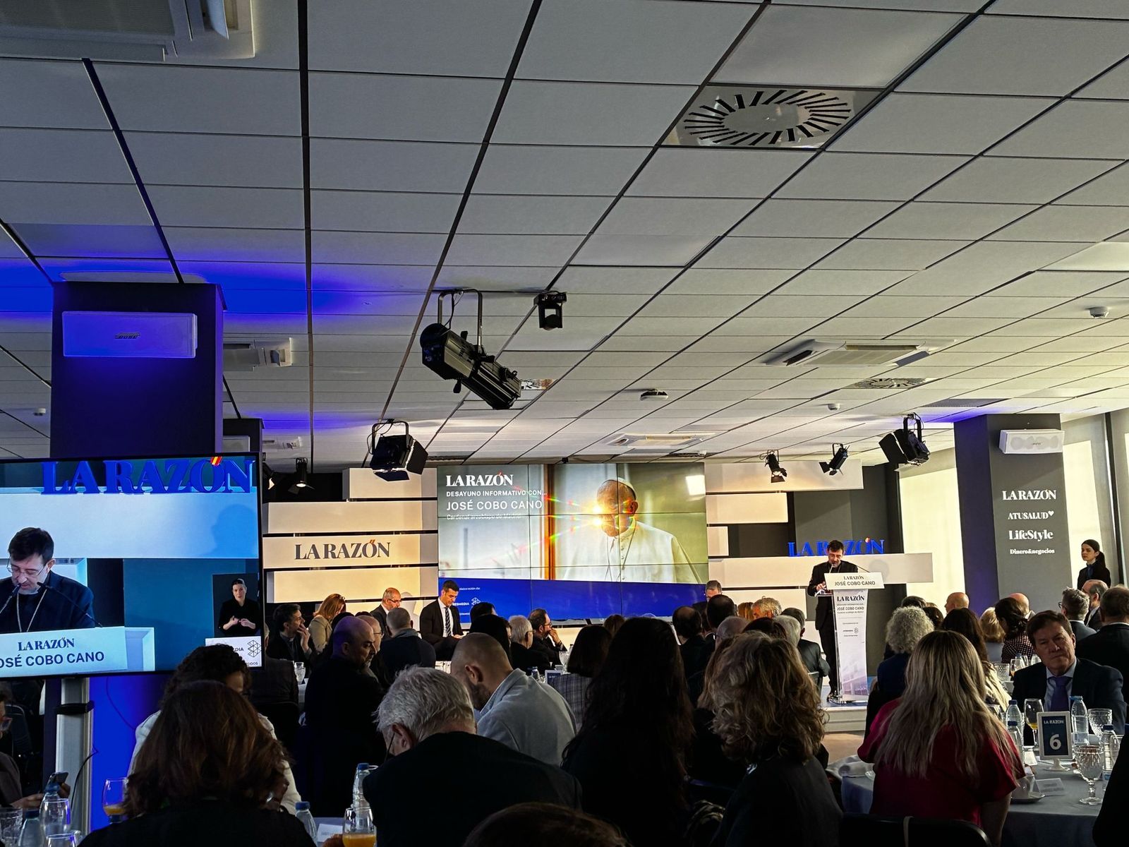 Cobo, durante su intervención en La Razón