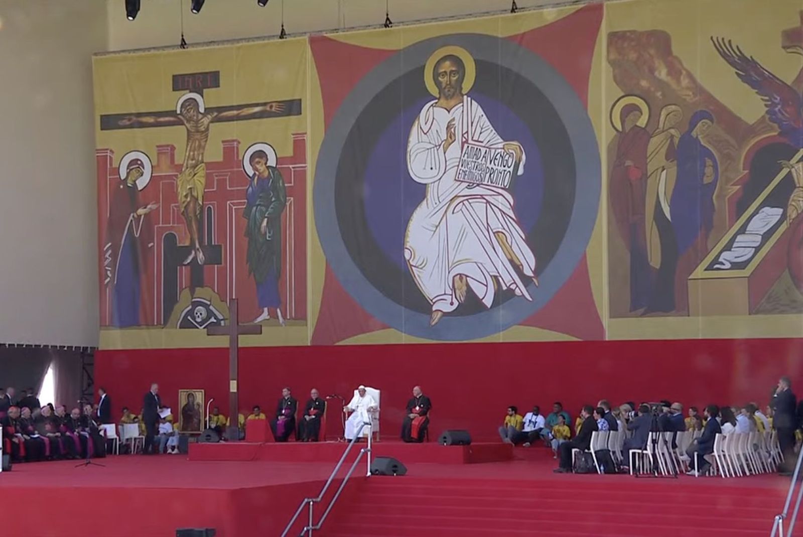 Ceremonia de agradecimiento del Papa a los voluntarios de la JMJ de Lisboa