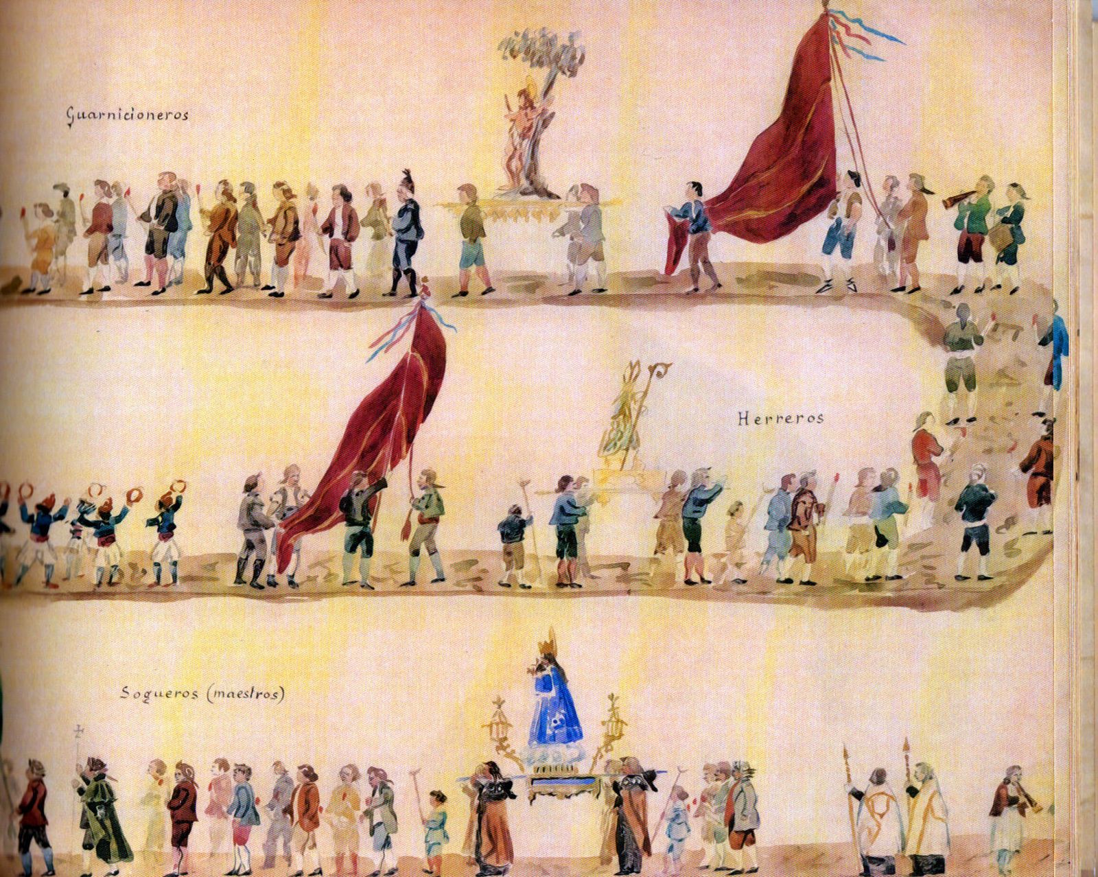 Los Gremios fen la procesión de Corpus