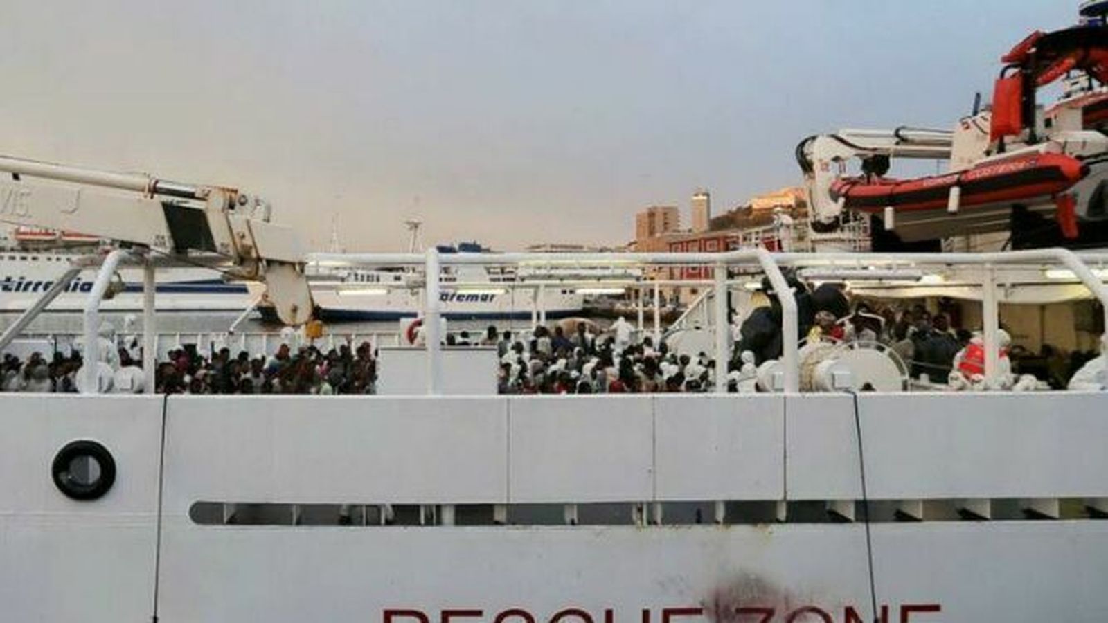 Los migrantes del Gregoretti