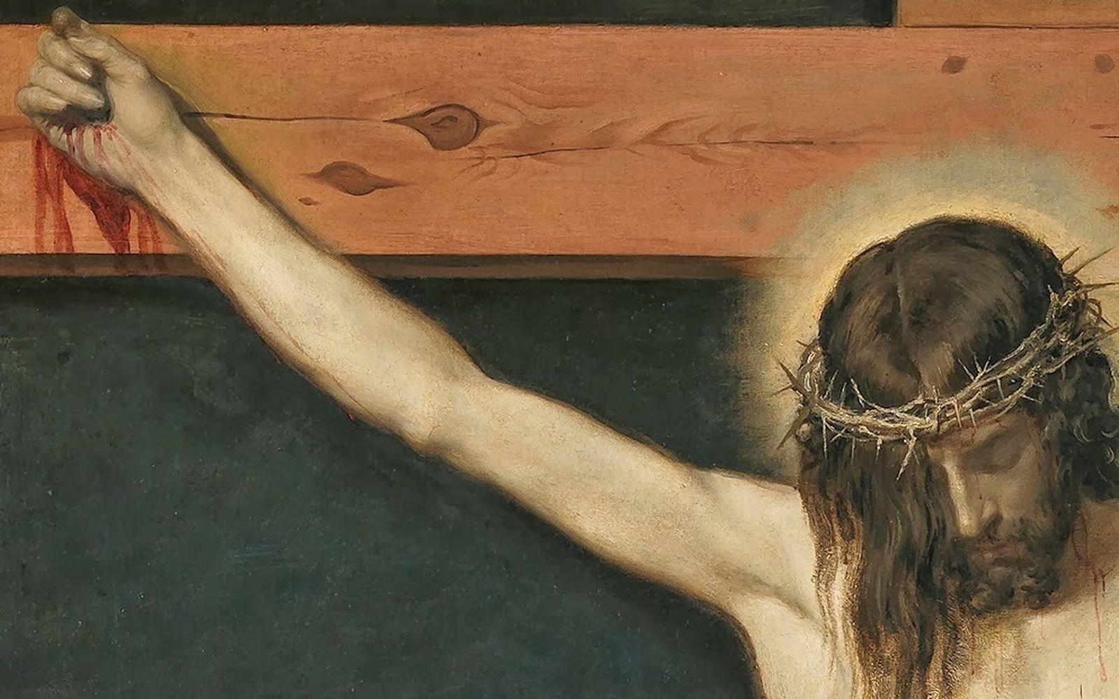 Cristo crucificado de Velázquez. Detalle