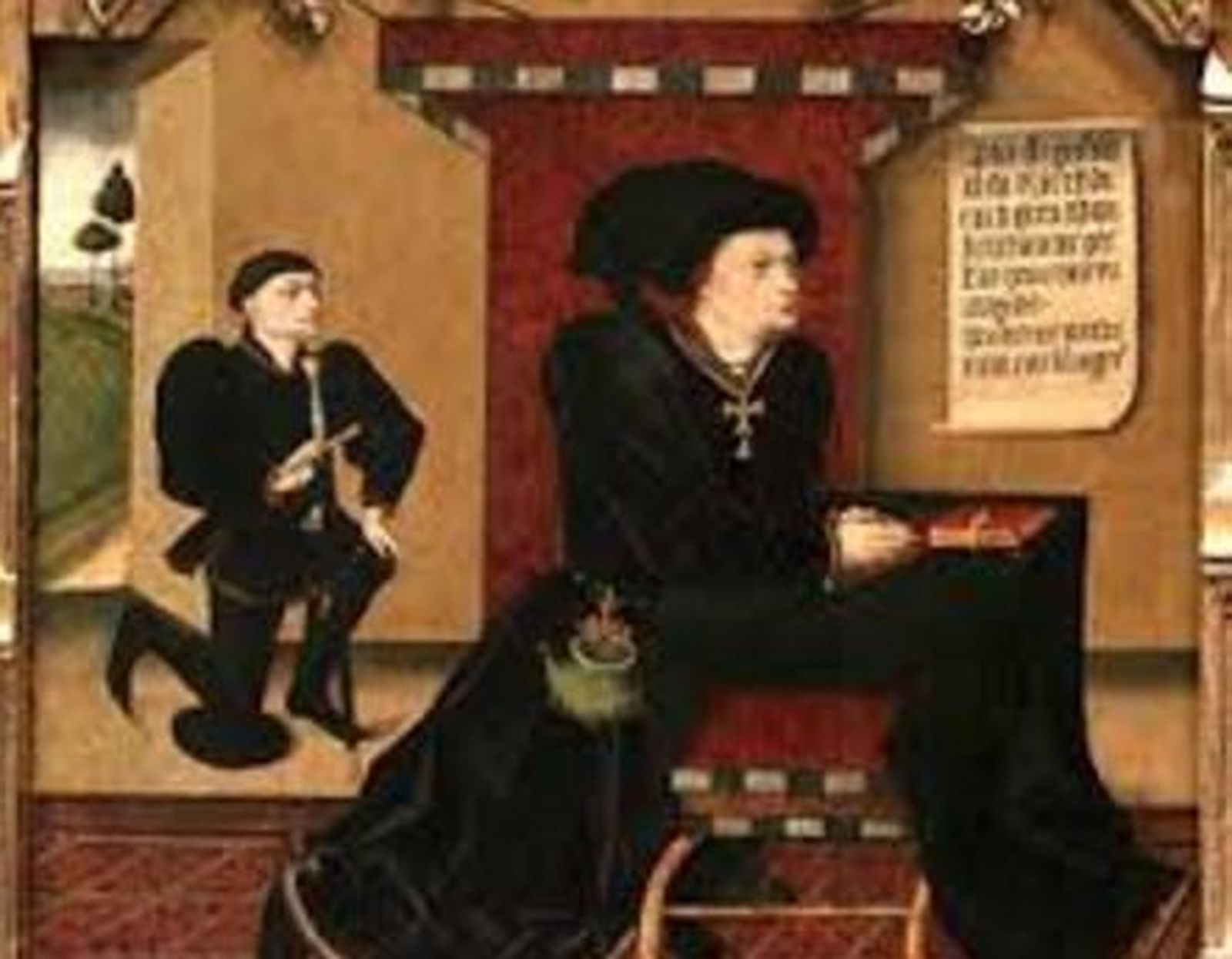 Escena en el Retablo de los Gozos de Santa María