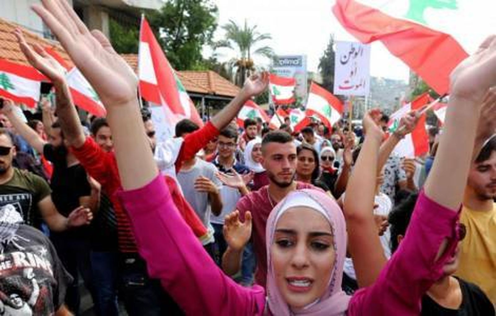 Protestas en las calles de Beirut