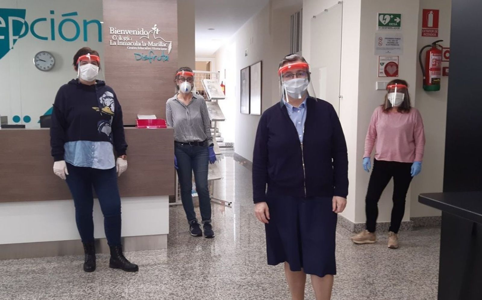 Colegio Inmaculada Marillac, donde han repartido ordenadores a sus alumnos con necesidades