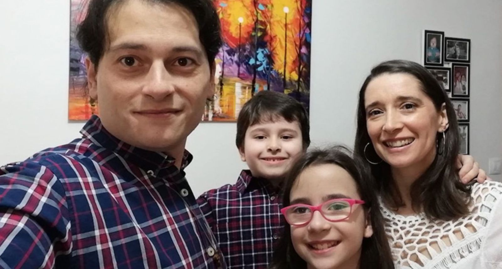 Alberto López y su familia