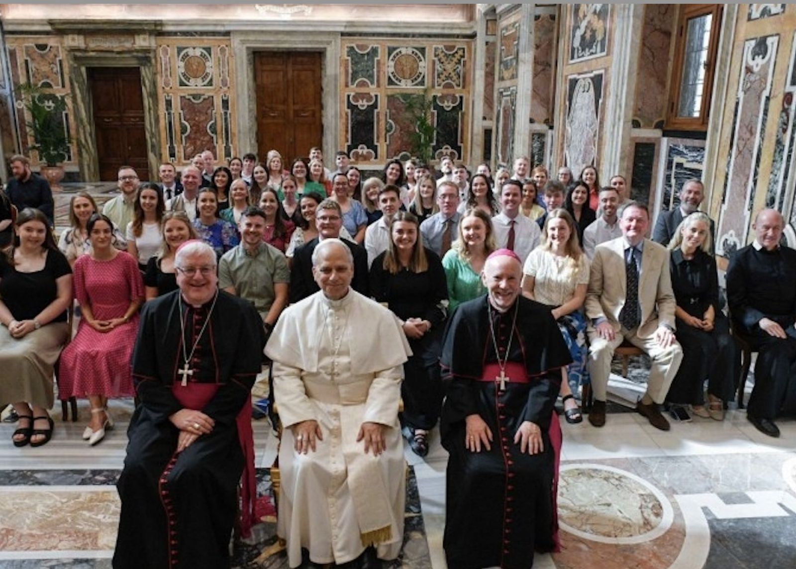 El Papa, durante la audiencia
