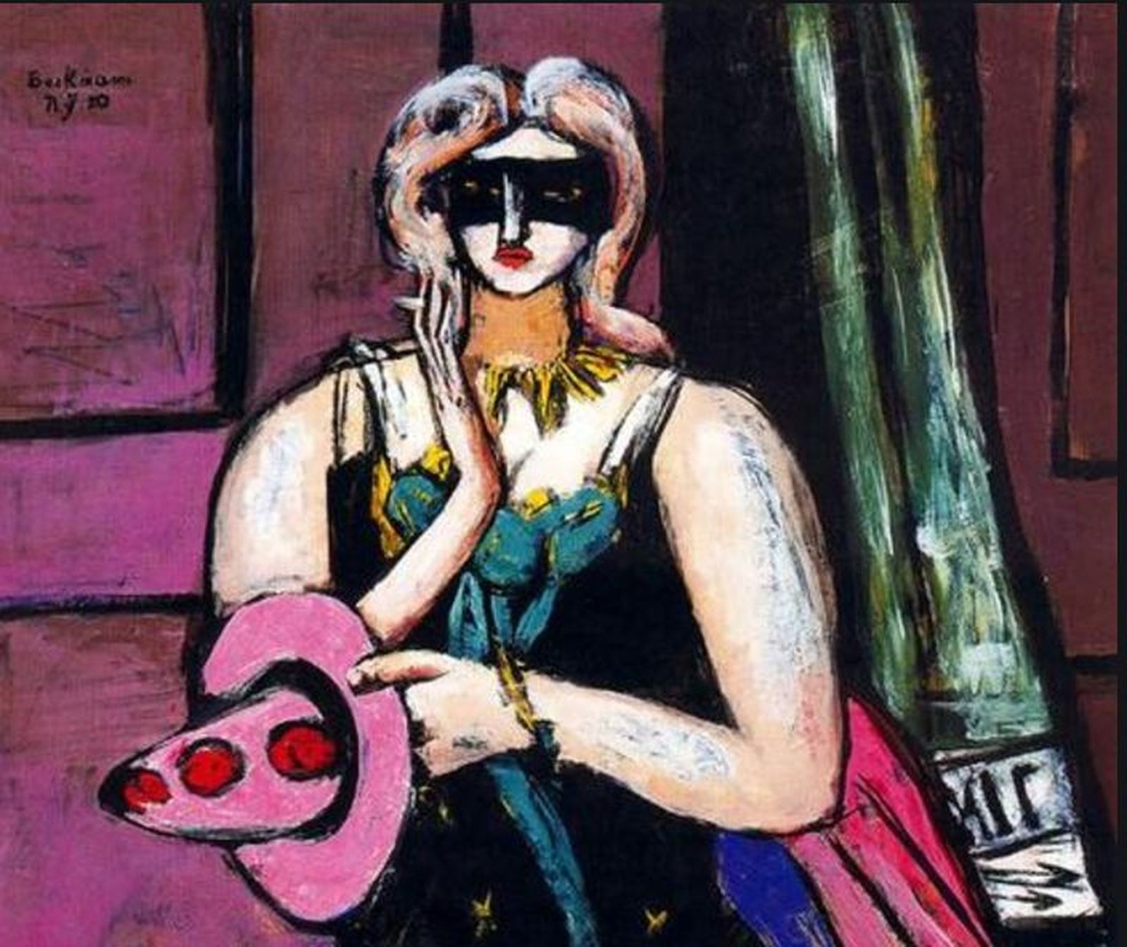 'Máscara de carnaval', Max Beckmann. Detalle