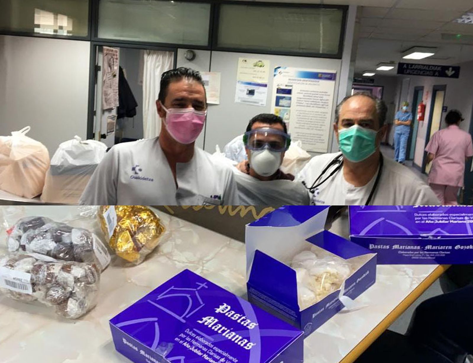 Las Clarisas endulzan el trabajo del  personal de Txagorritxu