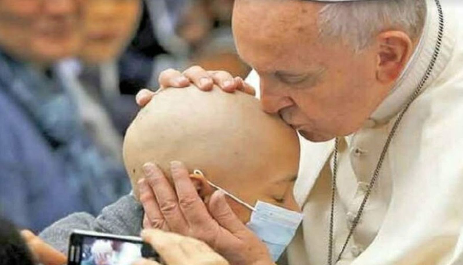 Papa y niño enfermo