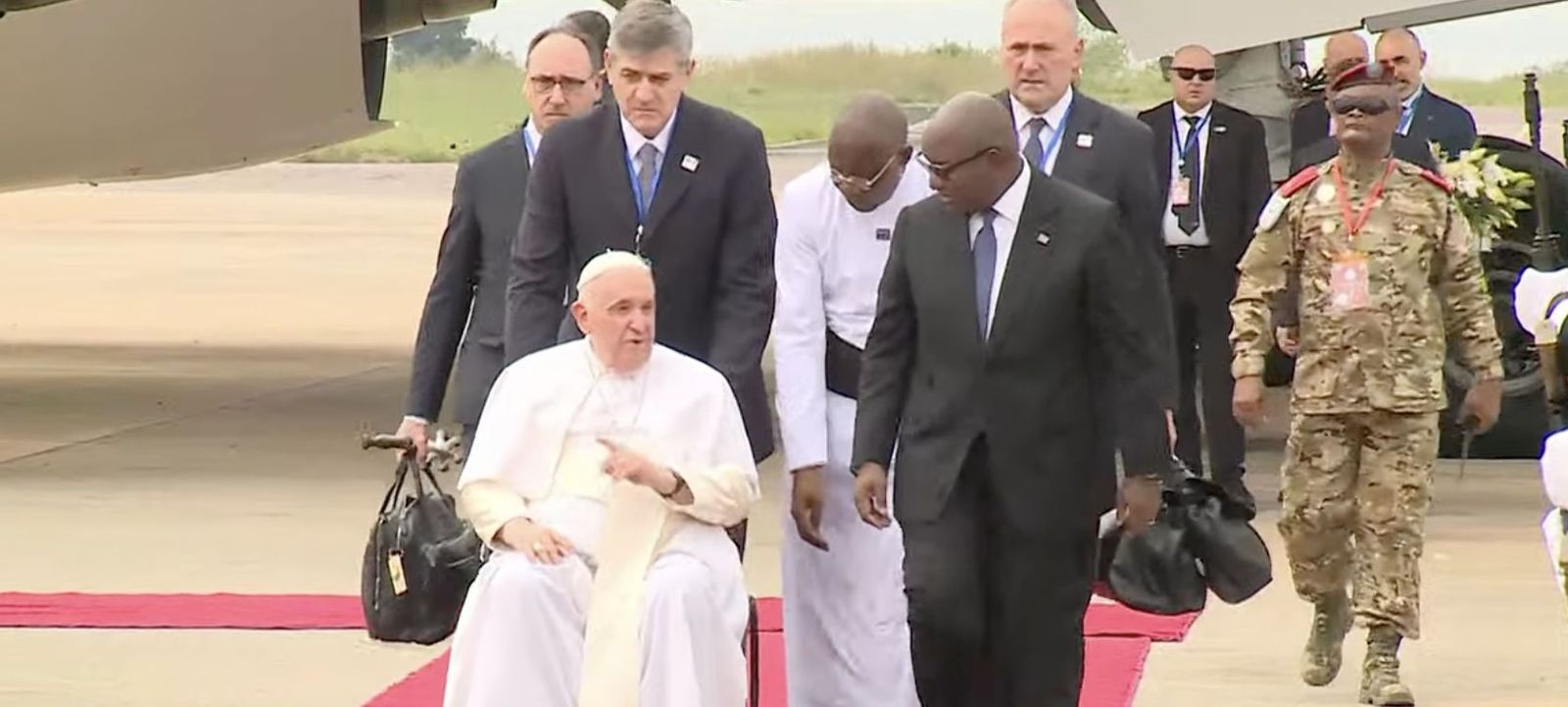 El Papa, junto al presidente de Congo