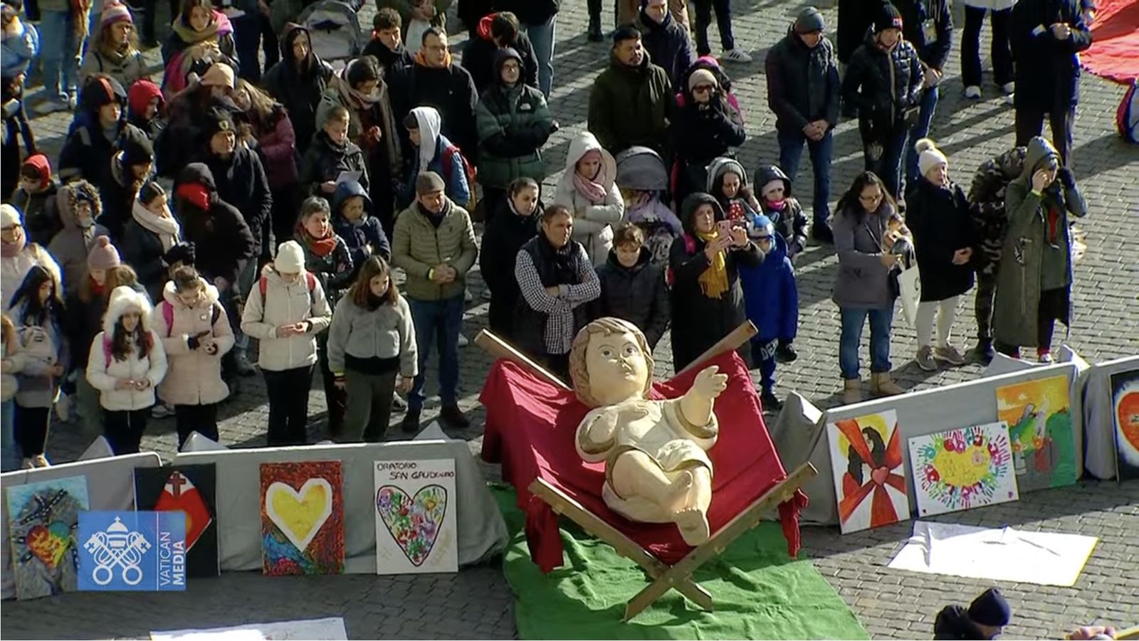 El Niño Jesús en la Plaza de San Pedro