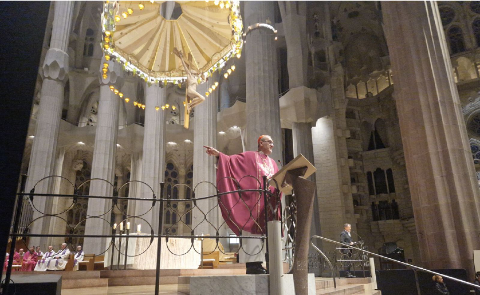 Pizzaballa, en la basílica de la Sagrada Familia