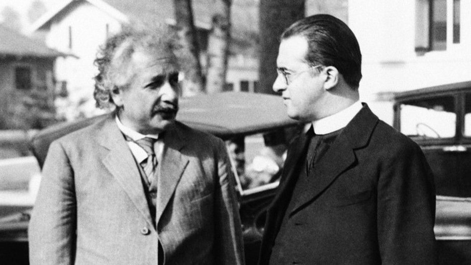 Lemaitre, con Albert Einstein