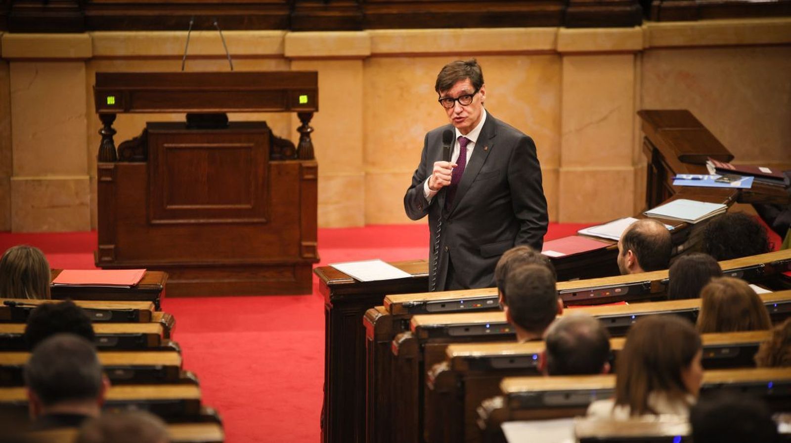 Salvador Illa, en el Parlament
