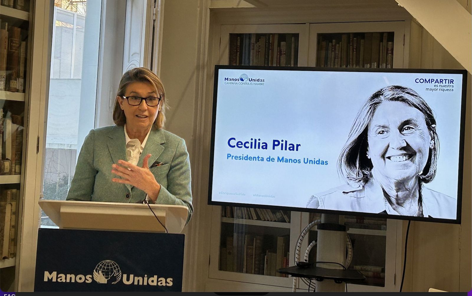Cecilia Pilar, presidenta de Manos Unidas, presenta la campaña