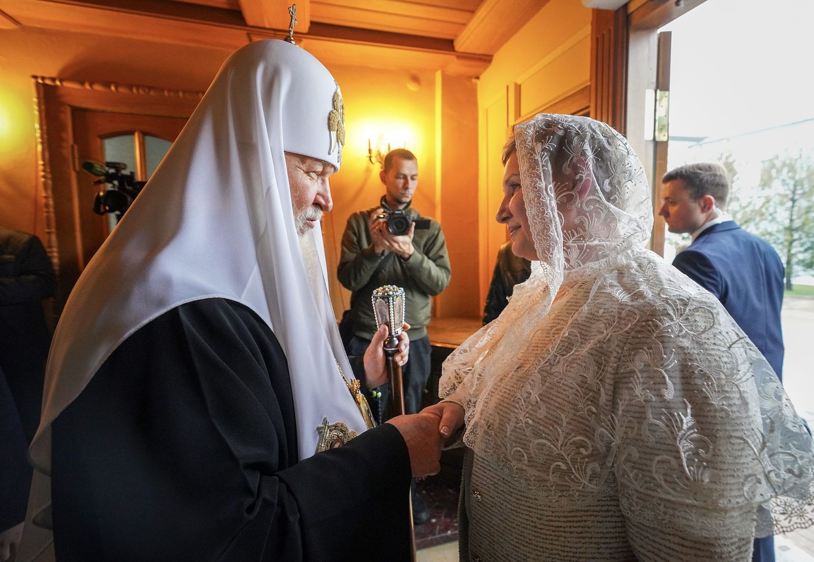 Kirill, en un acto en el monasterio de la Trinidad