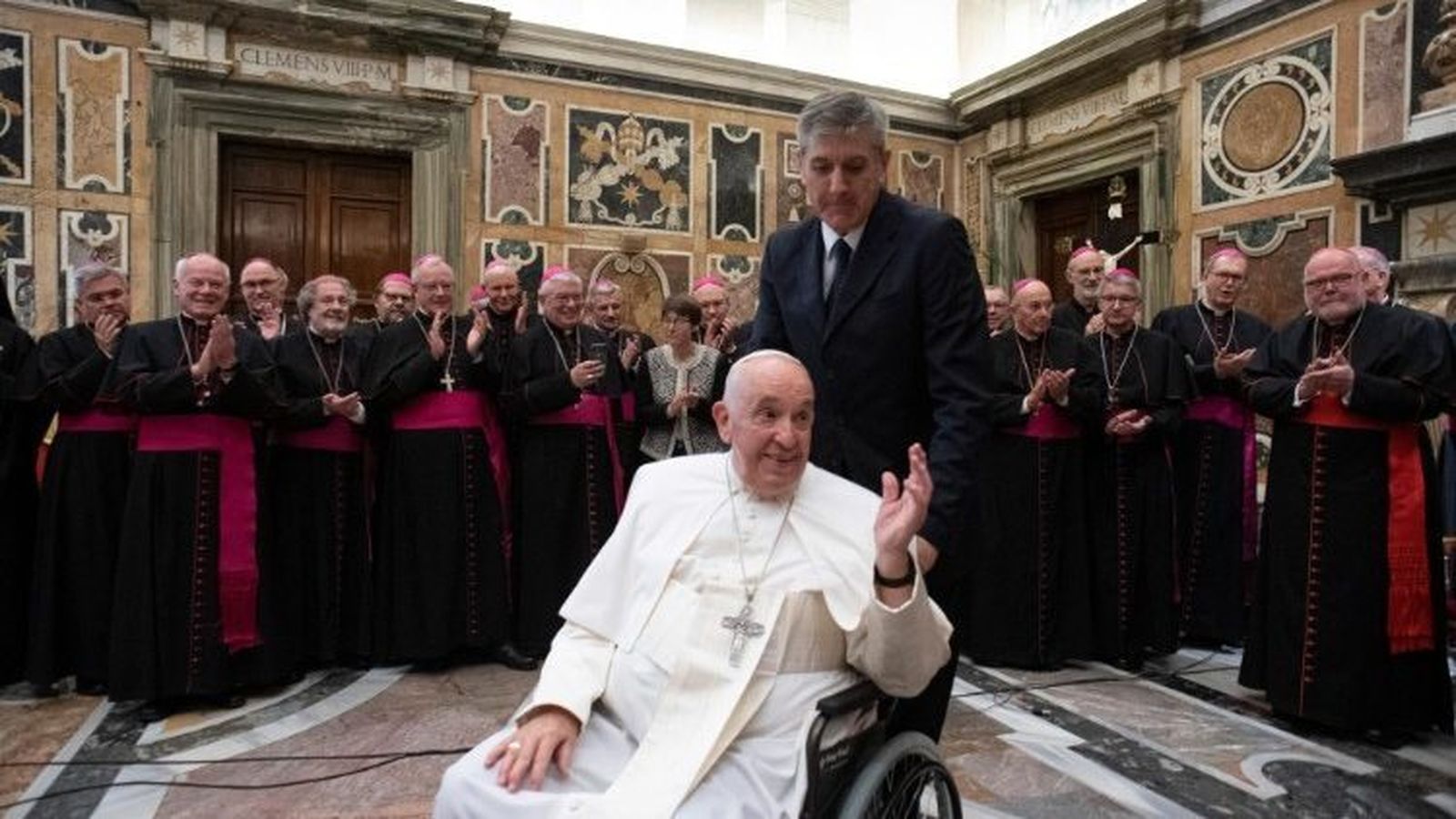 Francisco, con los obispos alemanes