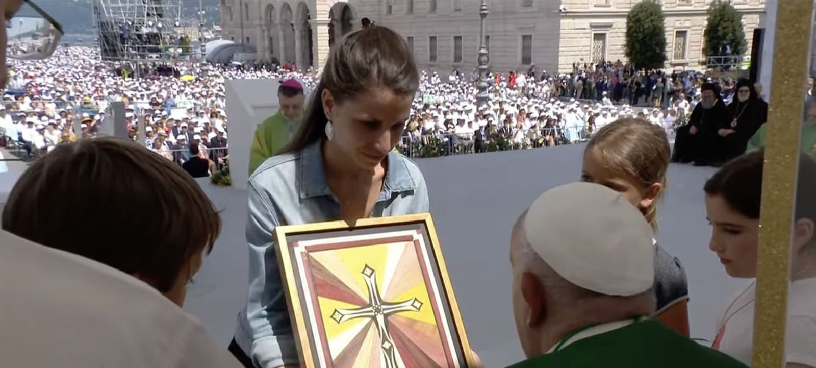 El regalo de los niños al Papa