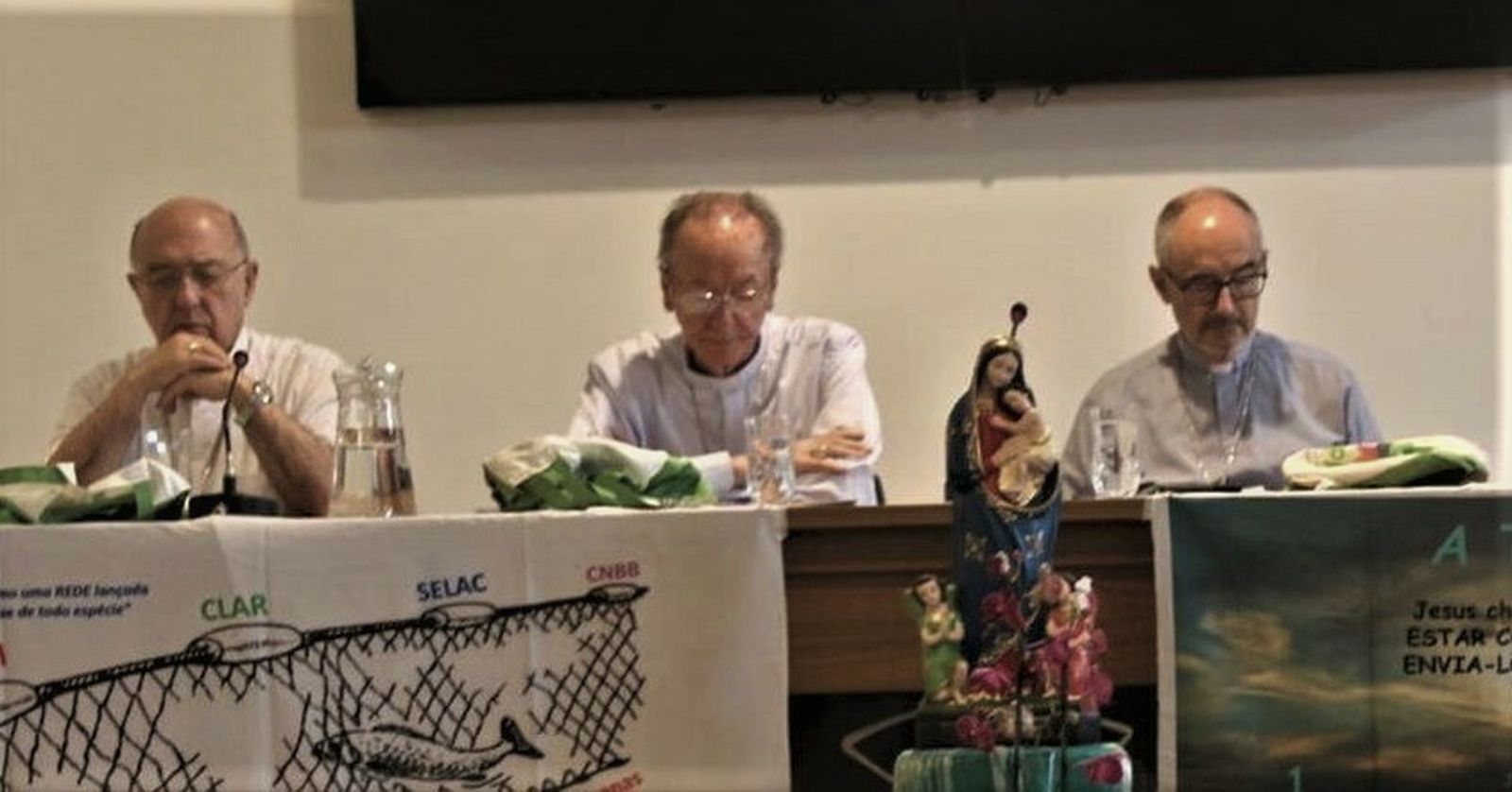 Hummes, Barreto y Czerny en el encuentro de la REPAM en Brasilia