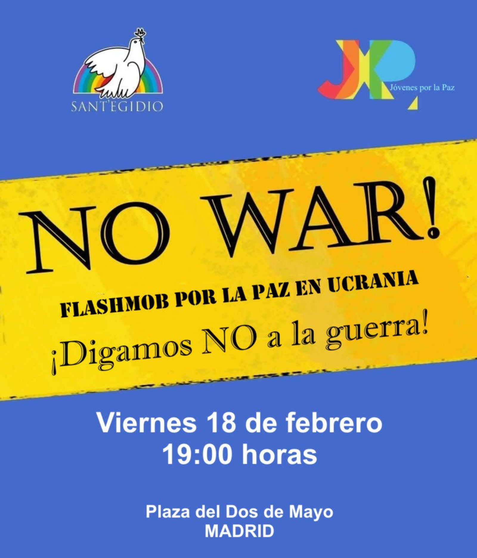 ¡No a la guerra, sí a la paz! Sant'Egidio convoca un flashmob por Ucrania