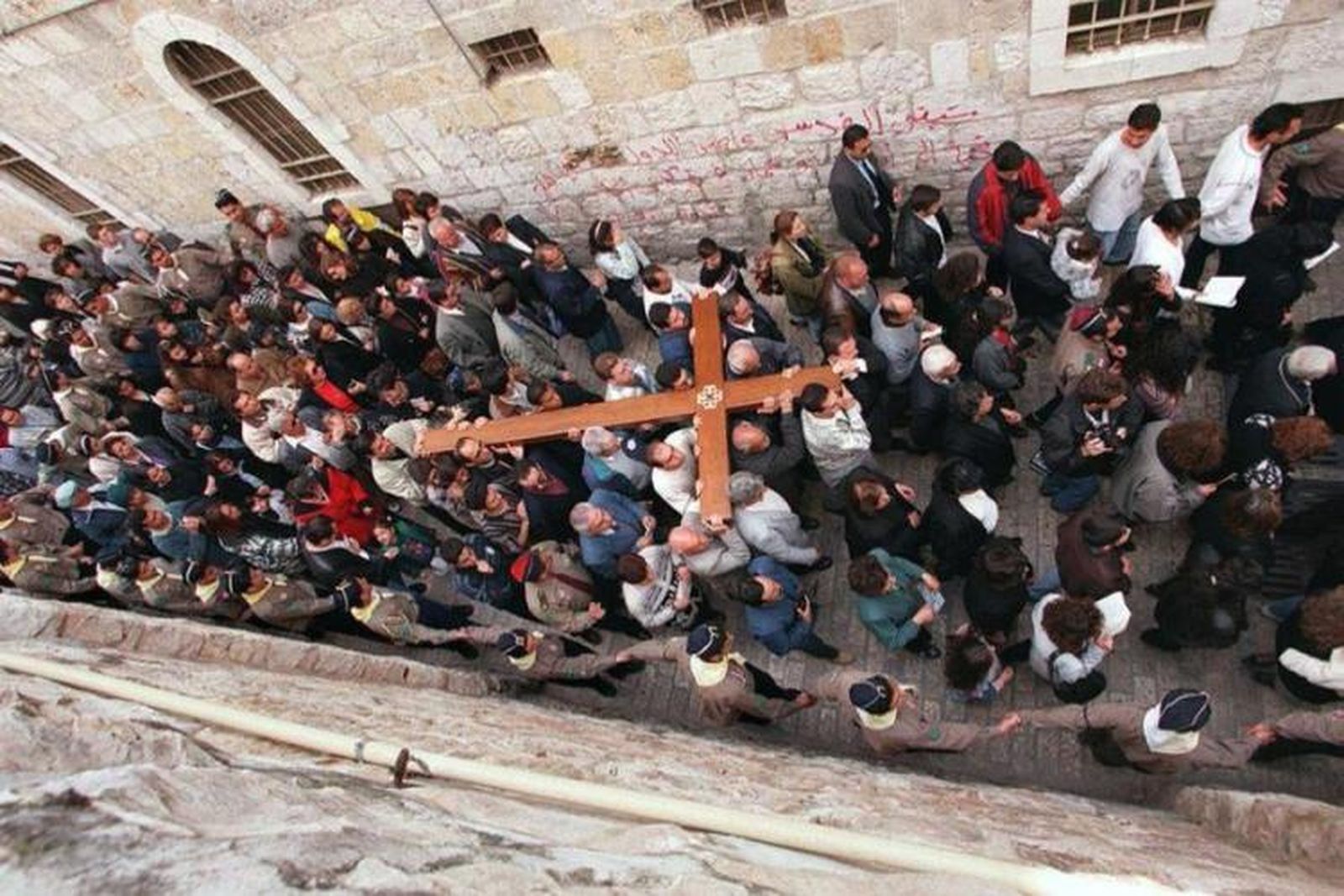 Procesión cristiana en Jerusalén