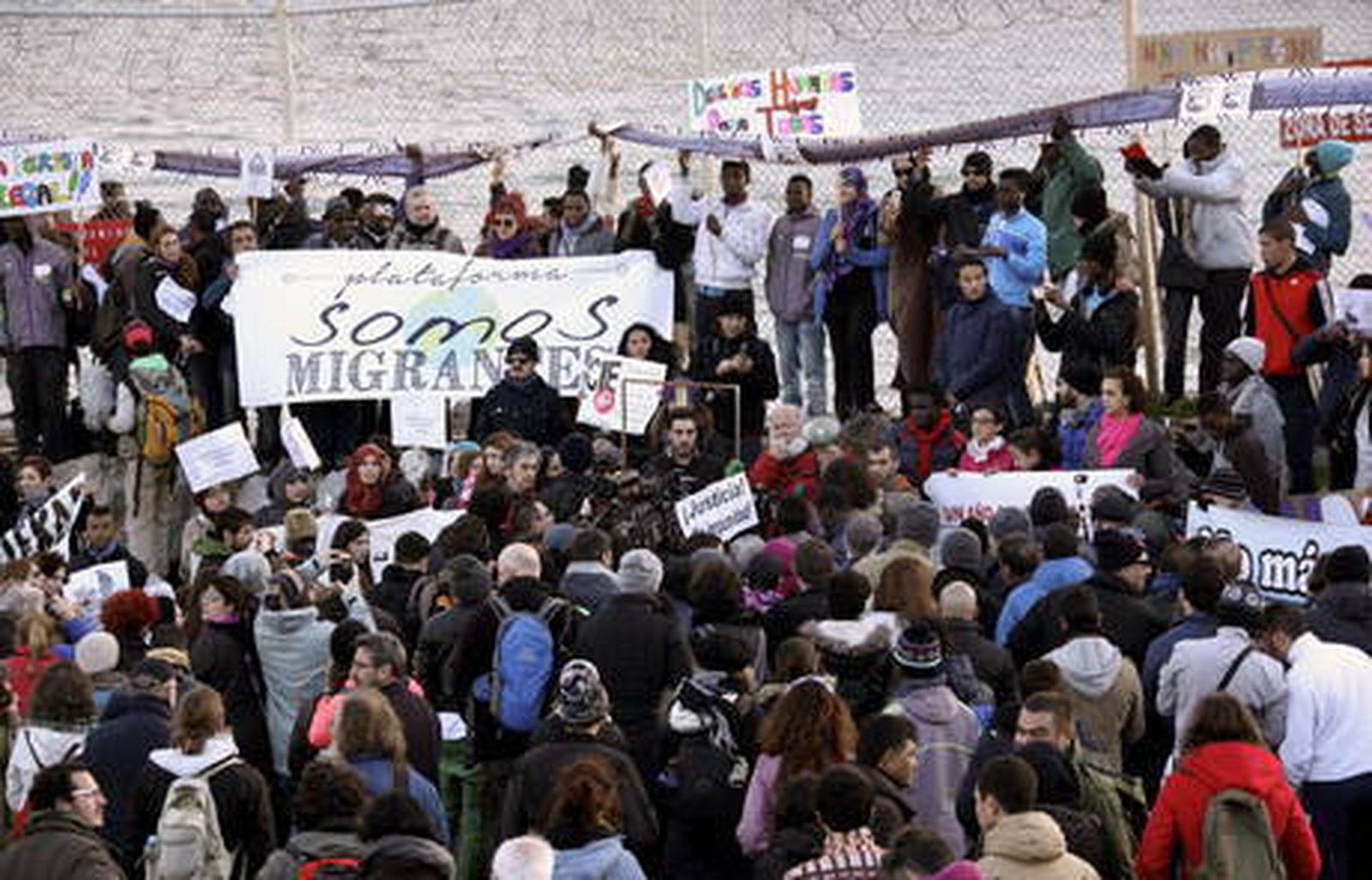 Protestas contra las muertes en el Tarajal