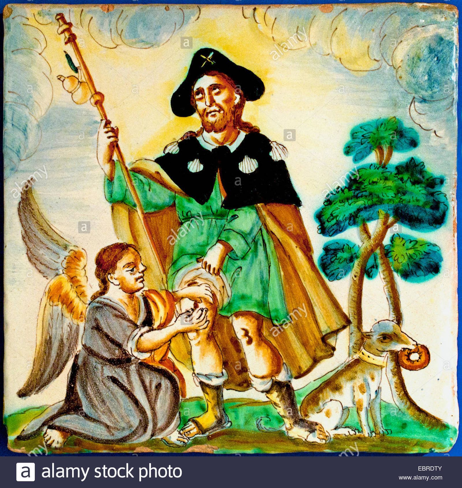 San Roque , cerámica valenciana del XVIII