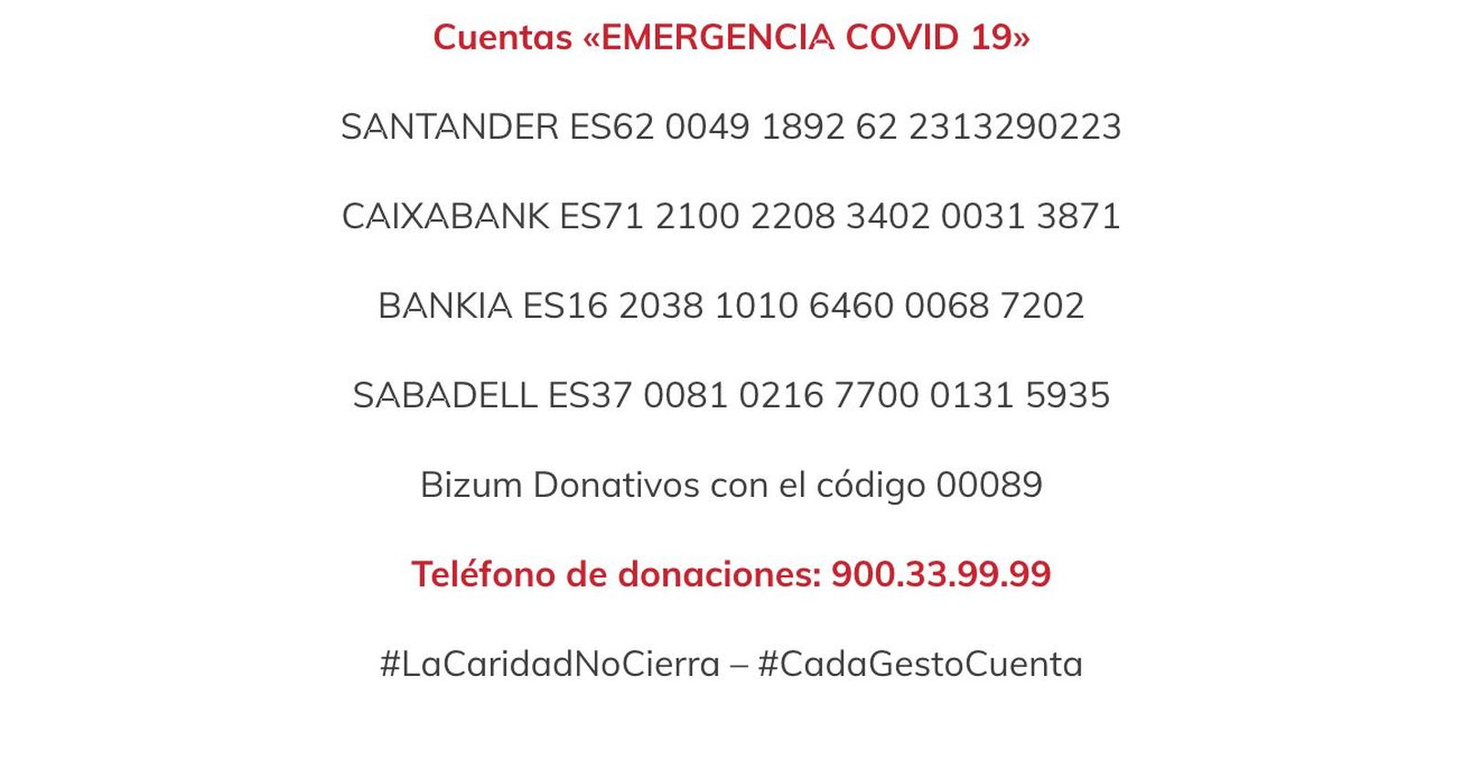 Ayuda en la emergencia. Cáritas