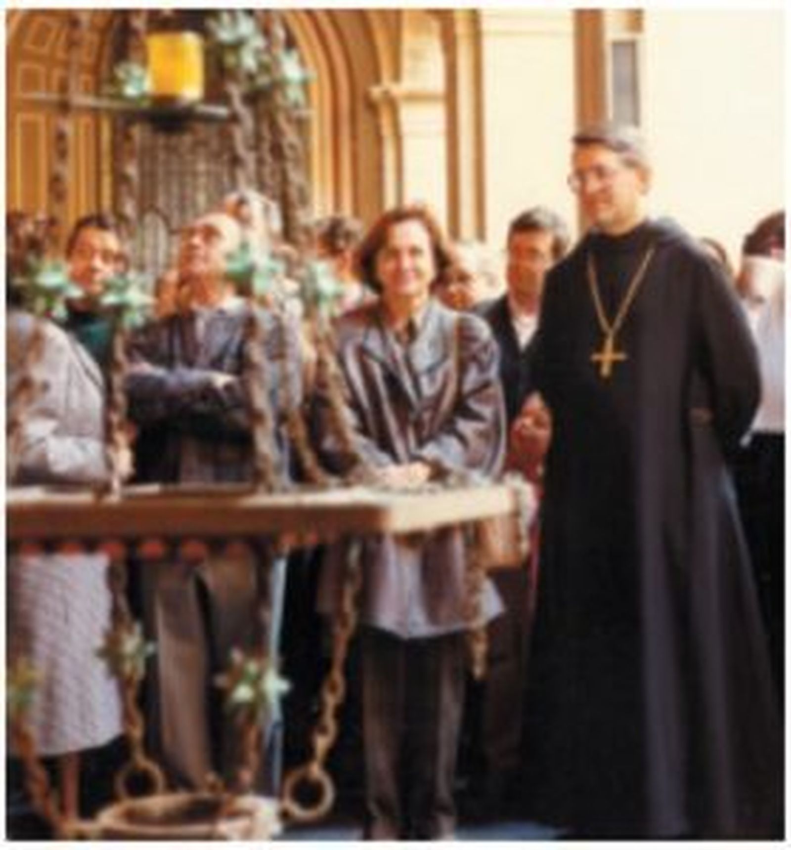 L'abat Sebastià en la 21a renovacio de la Flama de la Llengua Catalana