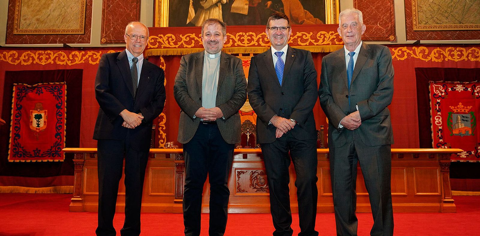 Francisco José Ruiz Pérez SJ, Enric Puiggròs SJ, Juan José Etxeberria SJ y Javier López Ariztegui