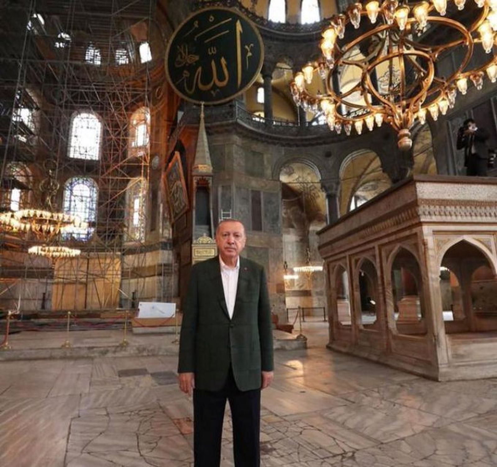Primera visita de Erdogan a Santa Sofía después de decidir reconvertirla en mezquita
