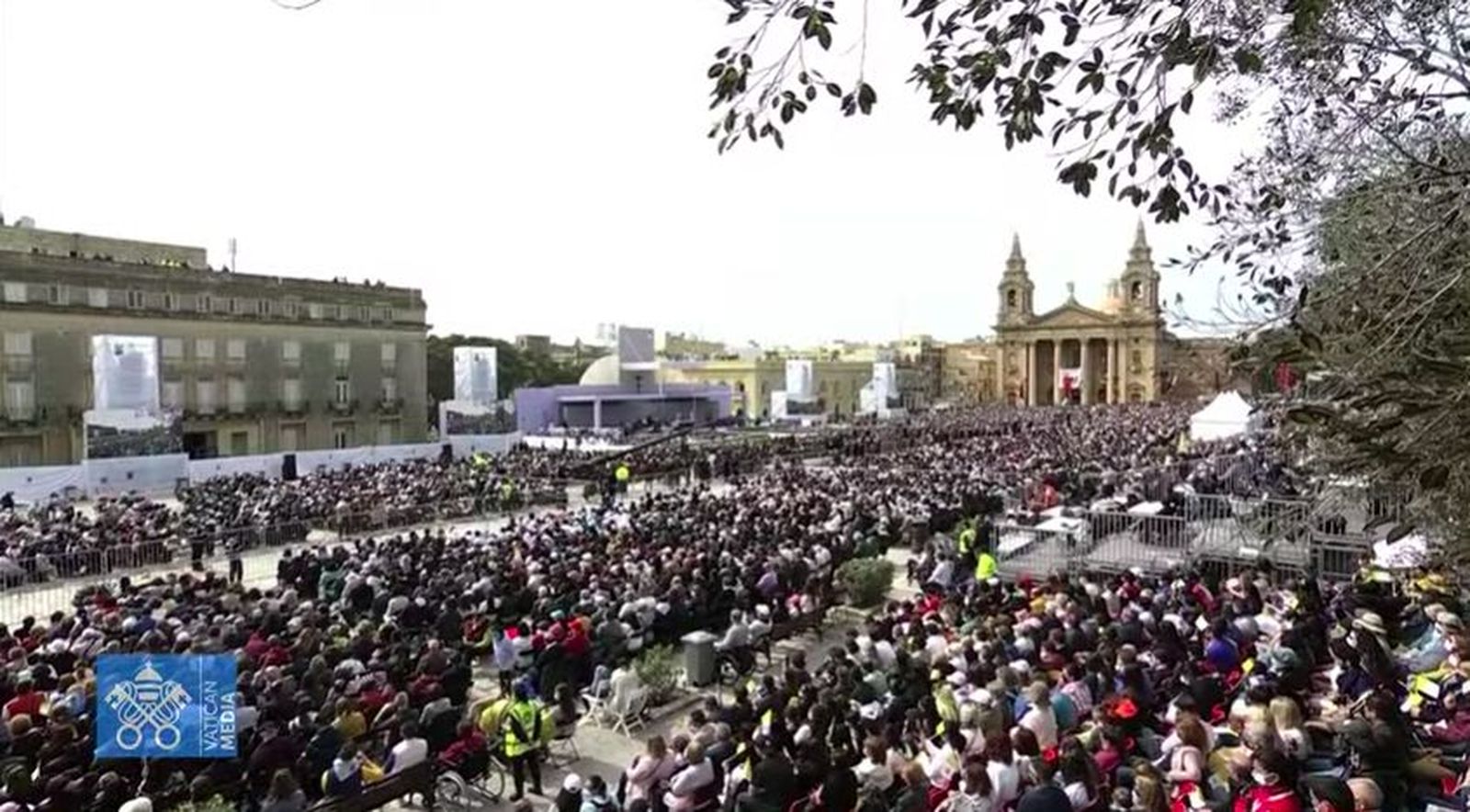Una multitud en Floriana