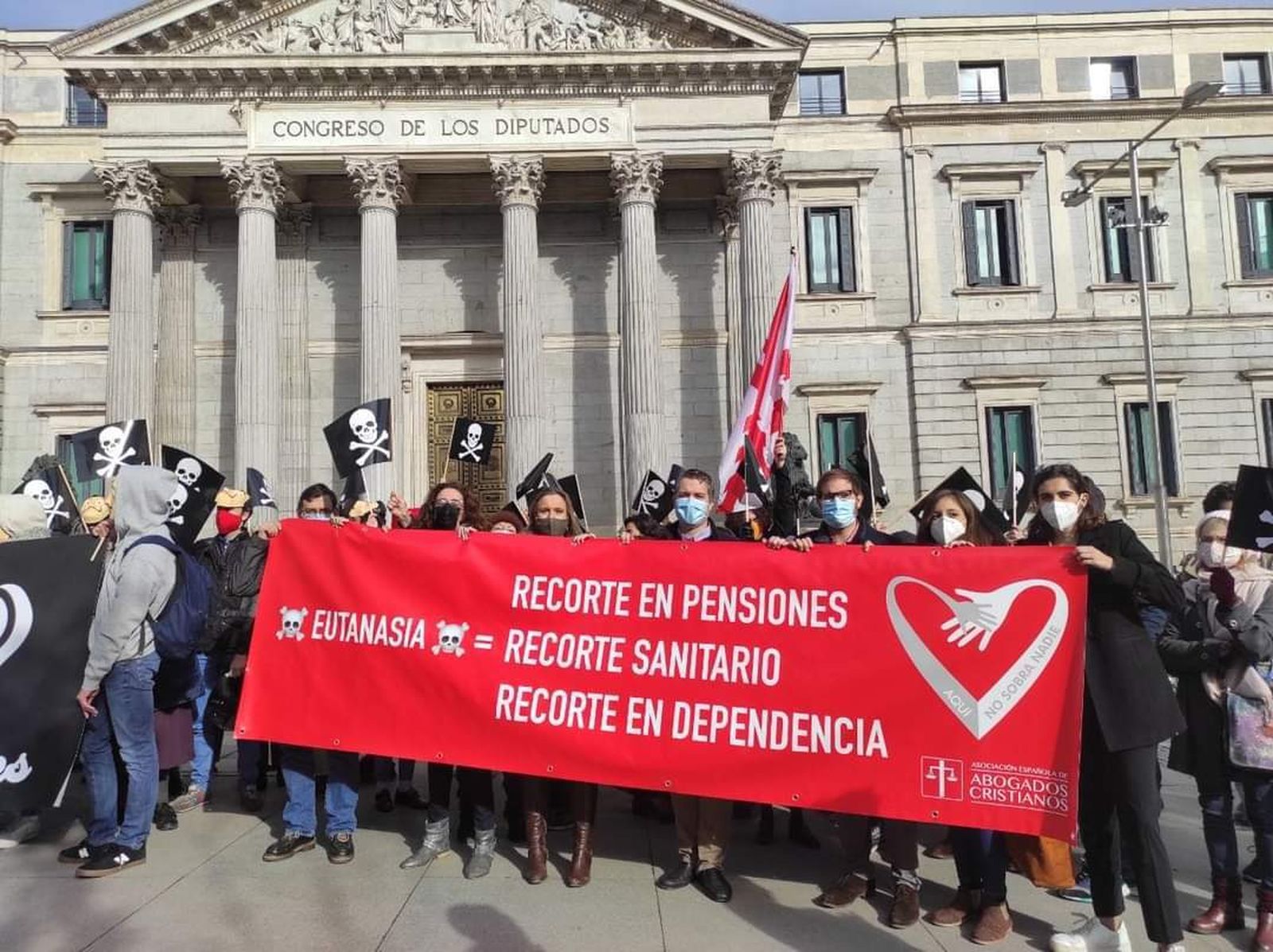 Concentración antieutanasia frente al Congreso
