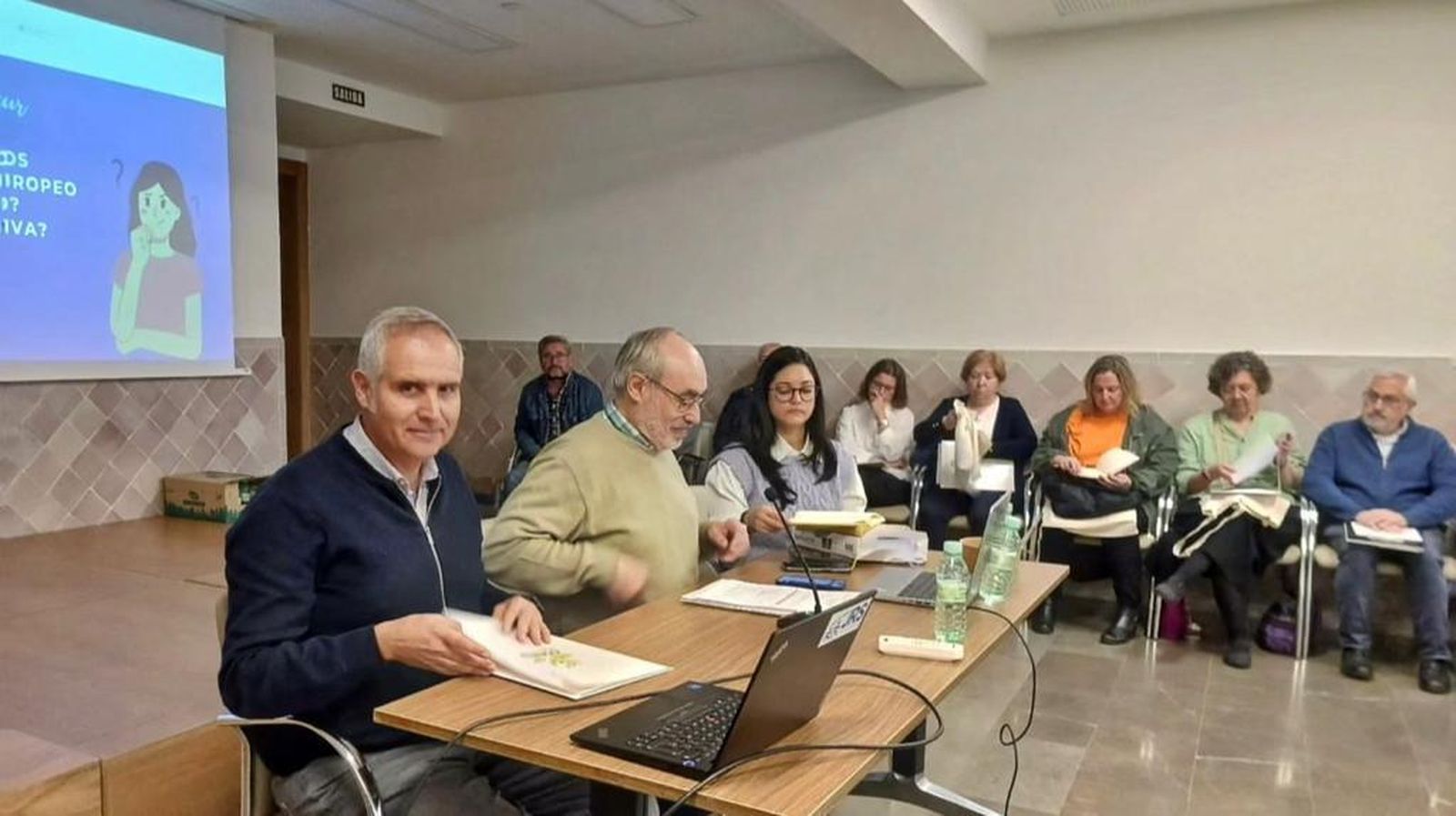 Alberto Ares y Jesús Zamora, durante el encuentro