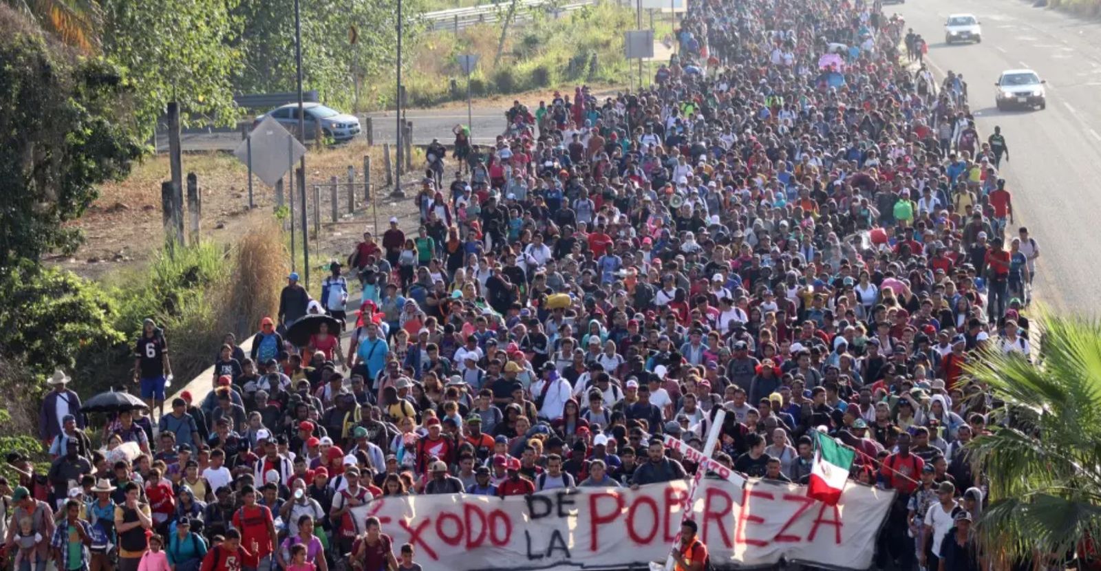 Caravana de migrantes. Tapachula, México. Diciembre de 2023