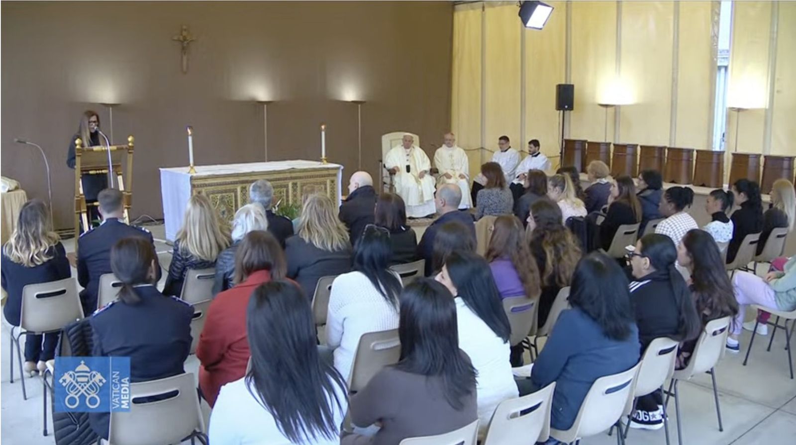 Misa in coena Domini en la cárcel femenina de Rebbibia, en Roma, presidida por Francisco