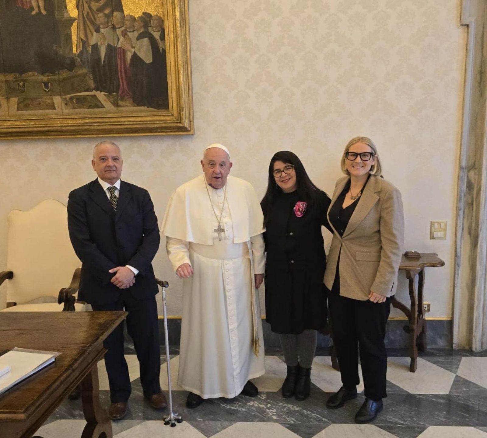 Papa, con Salinas, Ugaz y Allen